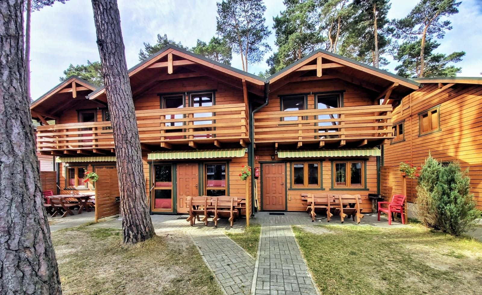 Widok na domki rodzinne